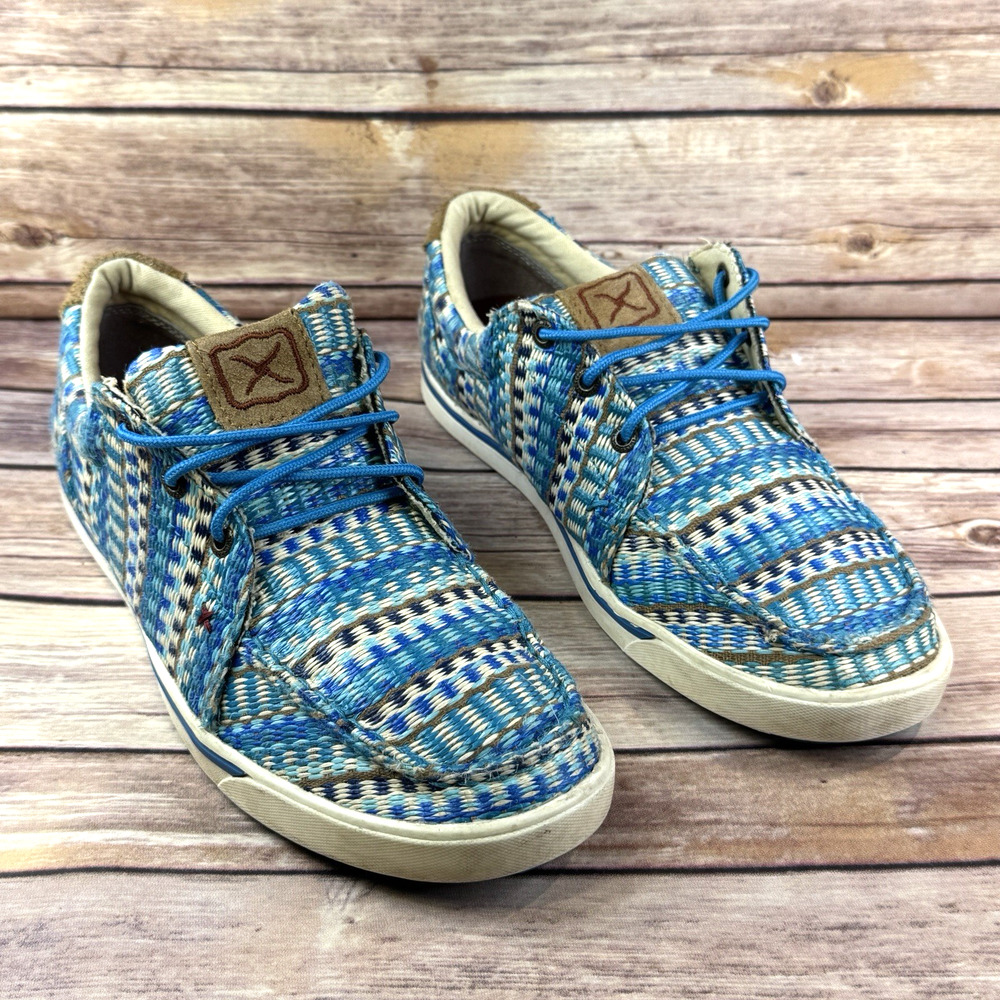 Twisted X Womens Turquoise Blue Mirage Woven Kicks Casual Shoes 9M